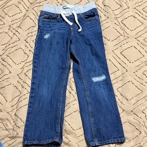 Kids Blue Denim  Jeans with Drawstring Waist